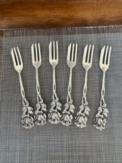 6 dakšu komplekts, sudraba