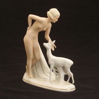 Schaubach Kunst /Germany "Meitene ar briedi"