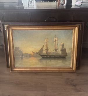 Картина «Фрегаты на закате»